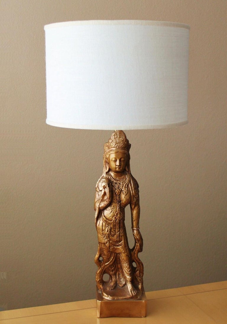 Monumental Tony Paul for Westwood Futures Asian Buddha Sculptural Table Lamp  MCM For Sale at 1stDibs, image size:768x1096