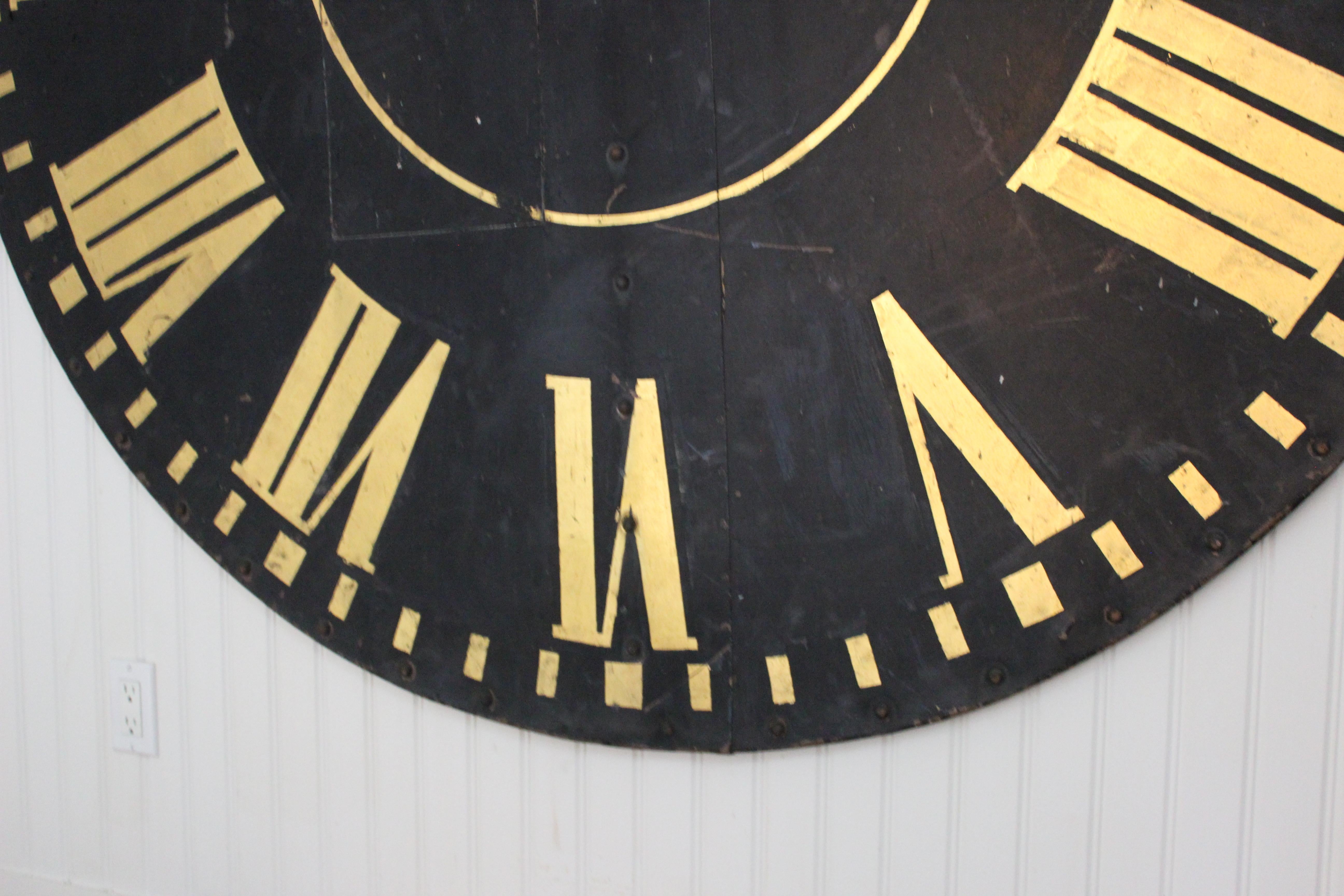 Monumental Tower Clock Face In Good Condition In East Hampton, NY