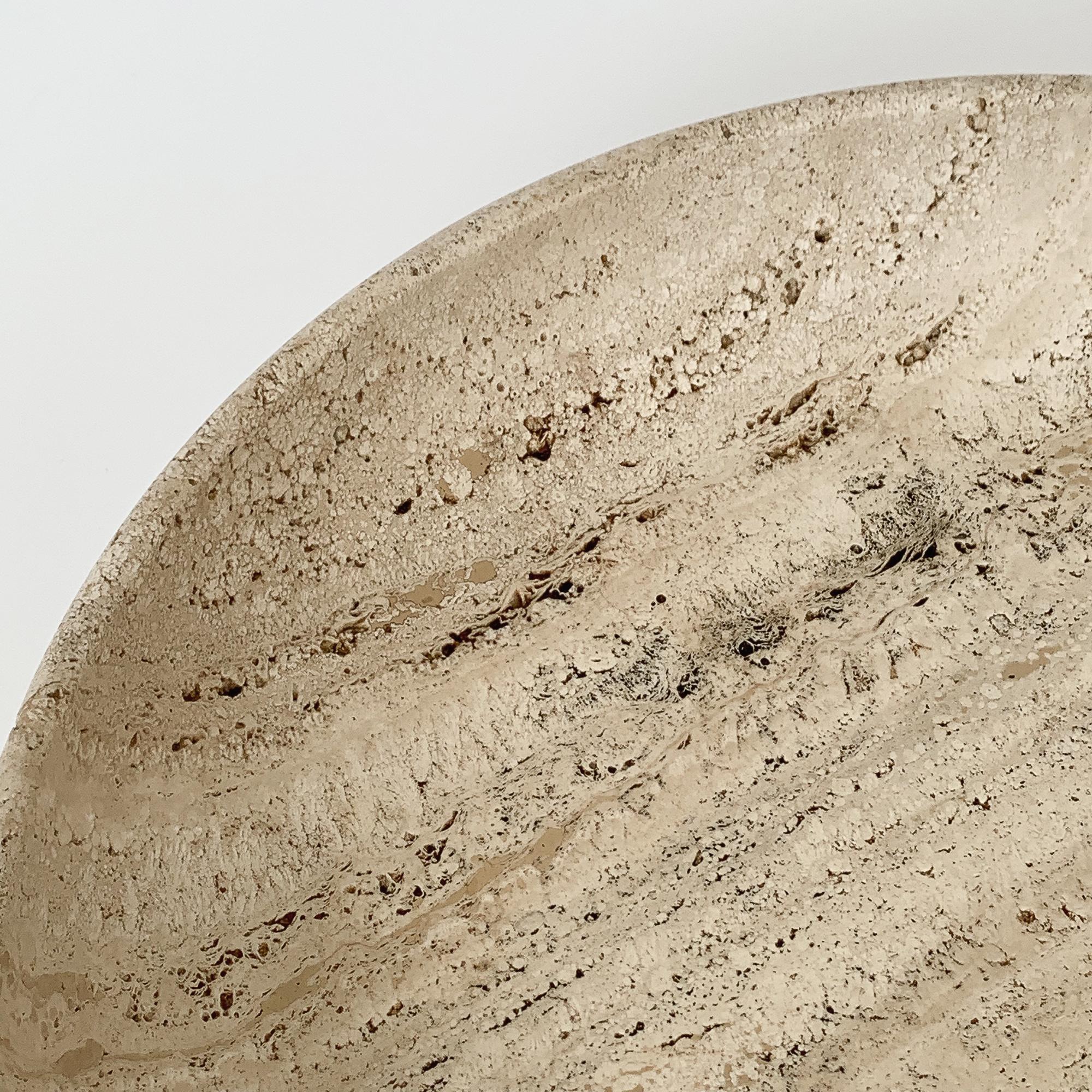 Monumental Travertine Bowl Centrepiece by Giusti and Di Rosa for Up & Up 2