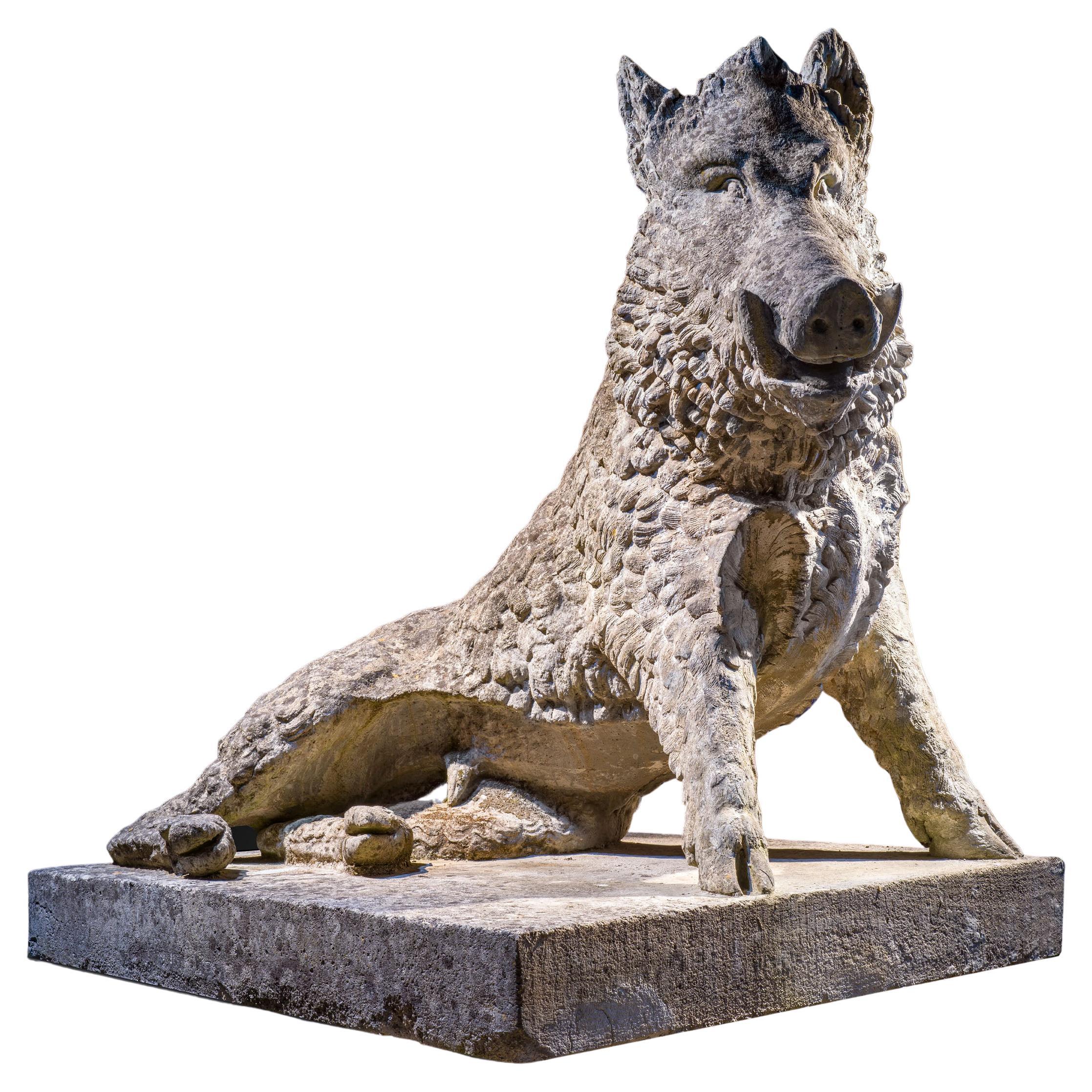 Monumental Uffizi Boar or Il Porcellino by Austin and Seeley For Sale