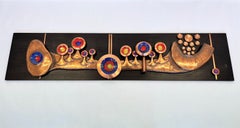 Monumentale einzigartige Midcentury Messing / Kupfer Wandskulptur, Deutschland, 1970er Jahre