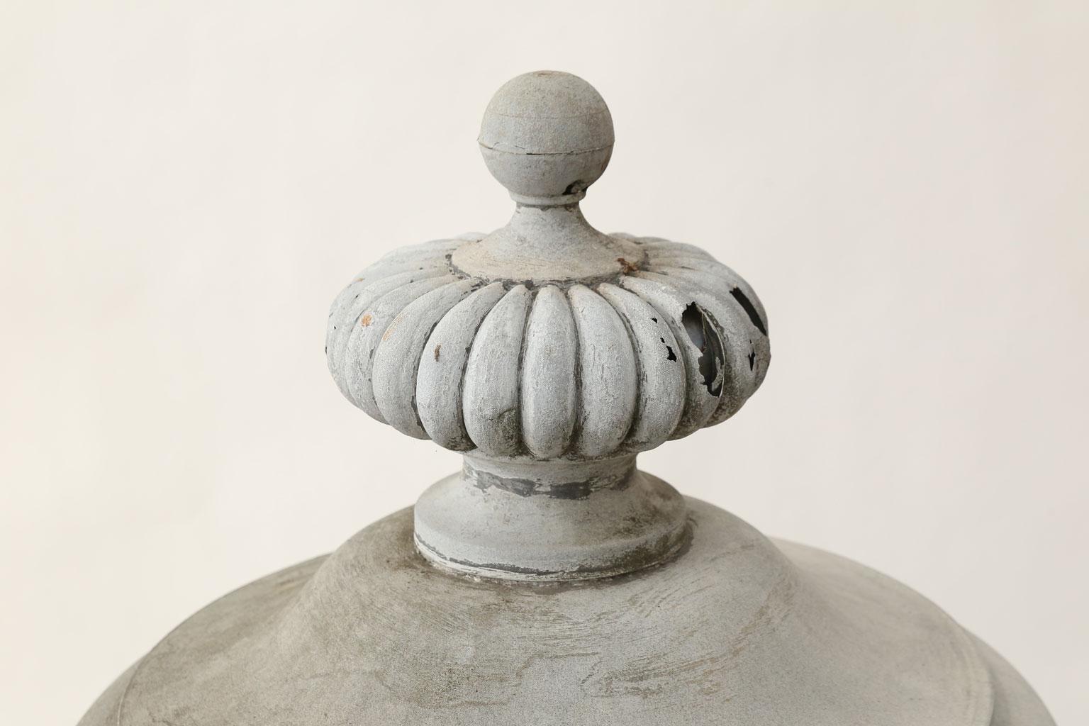 19th Century Monumental Urn-Shape Zinc Finial For Sale