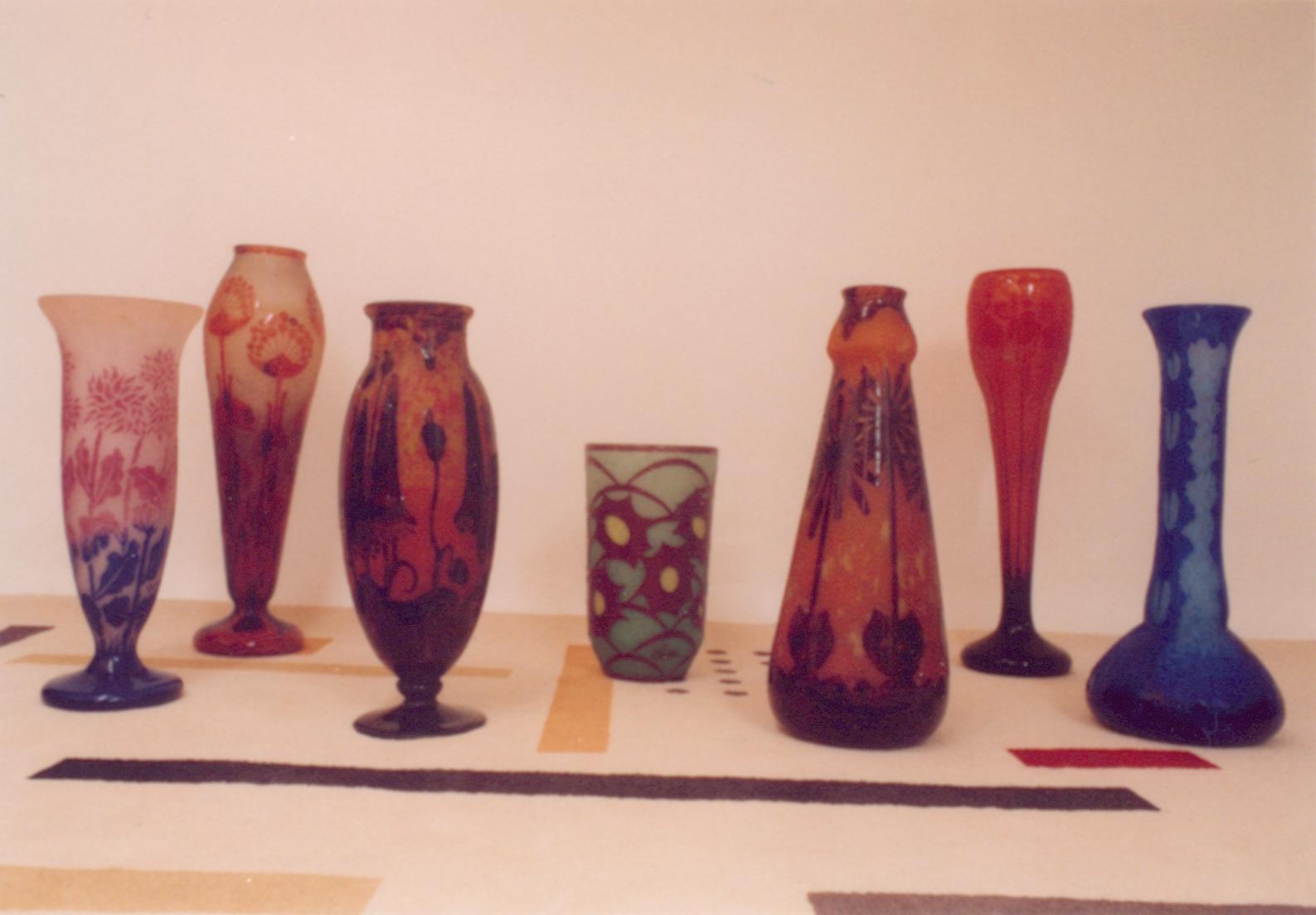 Monumental Vase, Sign: Charder, ( Glycine Blueberries ), France, 1927 For Sale 7