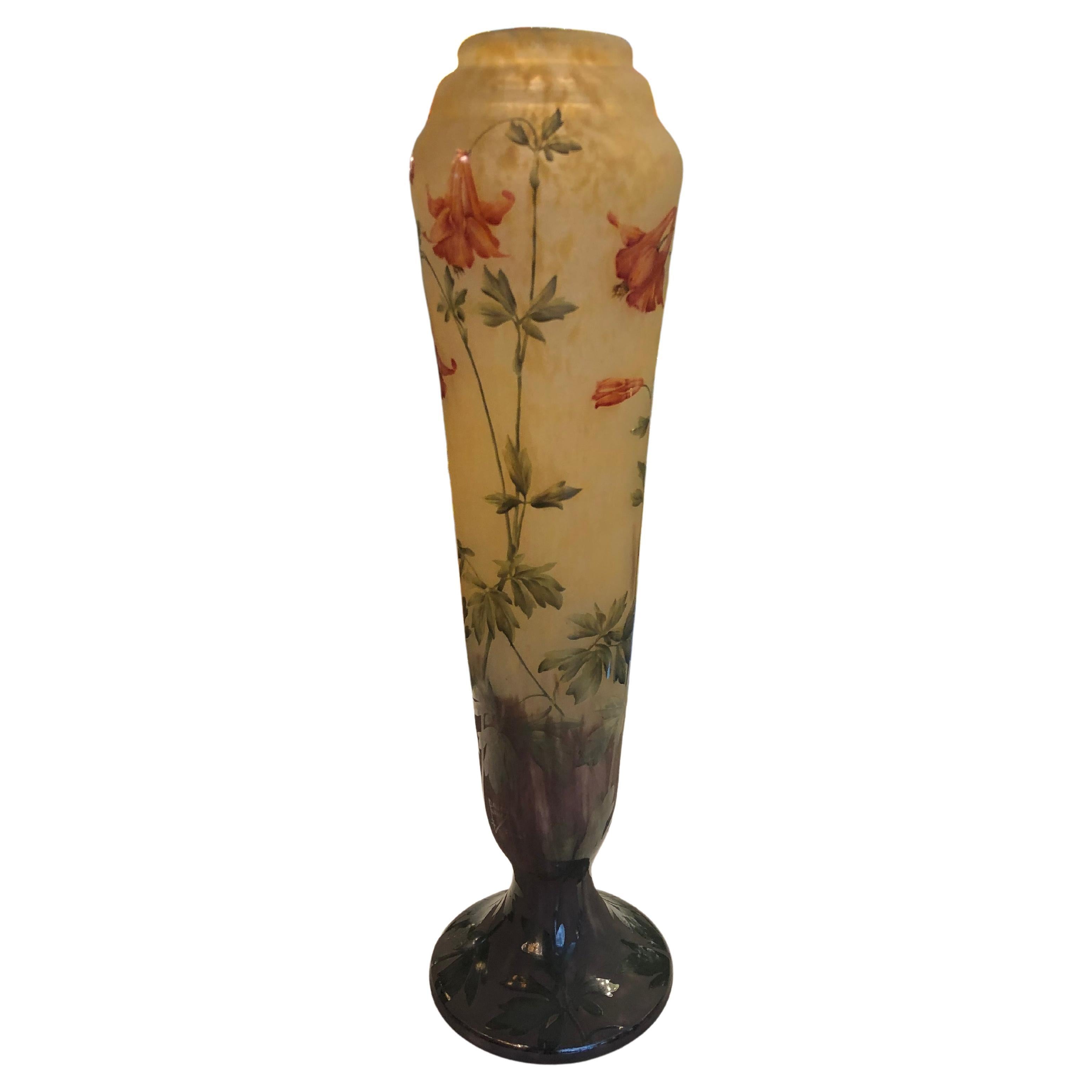 Vase monumental, signé Daum Nancy France, style Jugendstil, Art nouveau, 1910 en vente