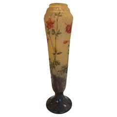 Monumental Vase, Sign: Daum Nancy France, Style: Jugendstil, Art Nouveau, 1910