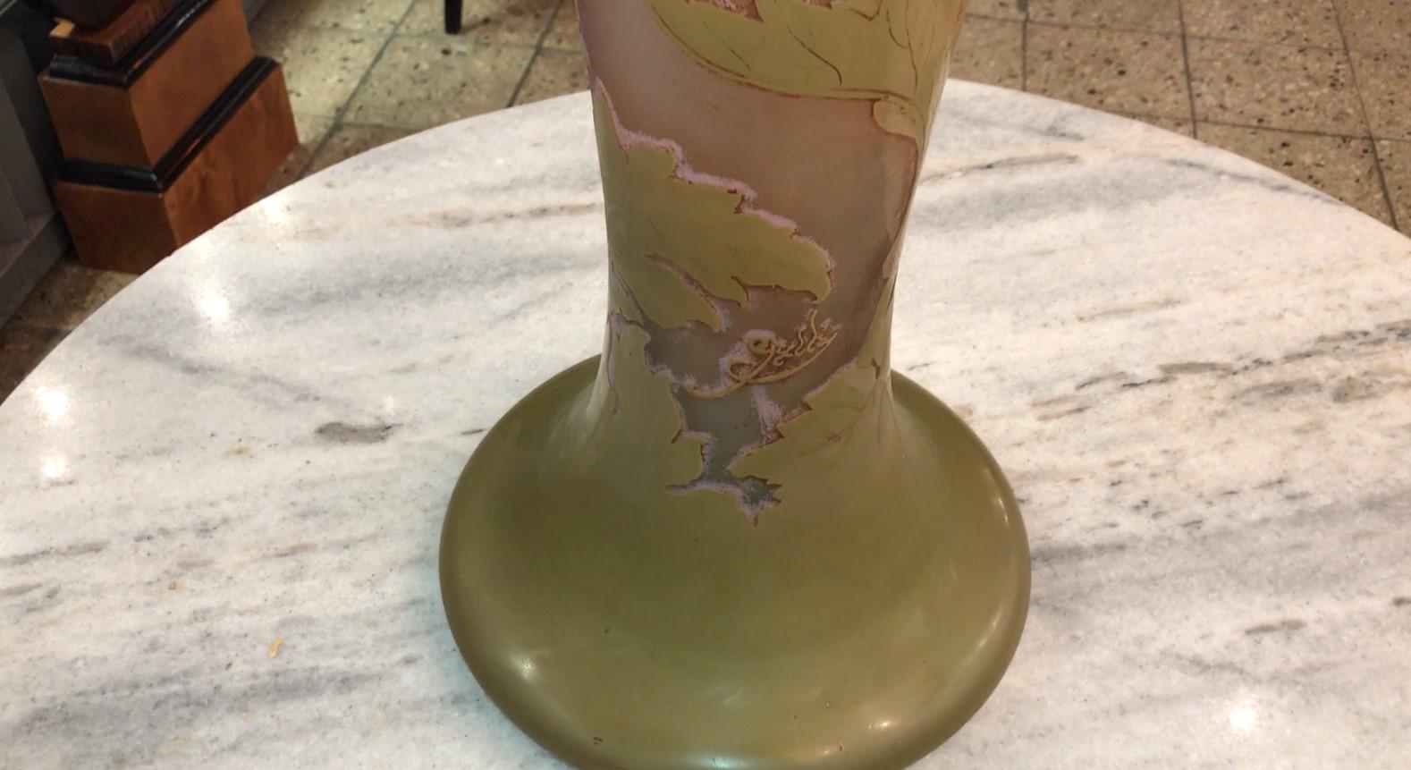 Monumental Vase, Sign: Gallé, Style: Jugendstil, Art Nouveau, Liberty, 1850 For Sale 4