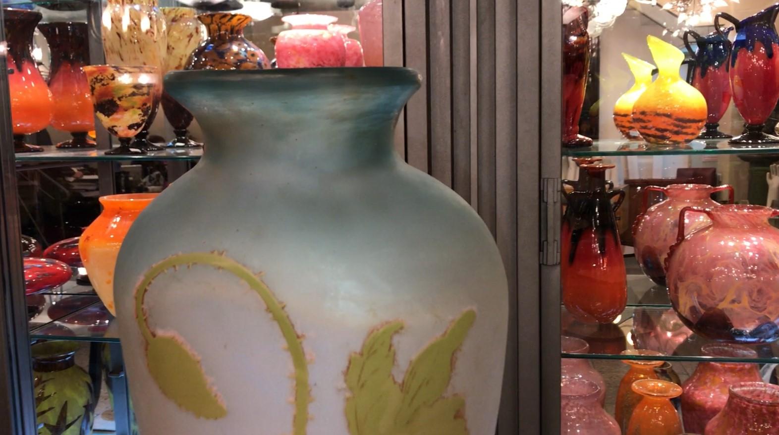 Monumental Vase, Sign: Gallé, Style: Jugendstil, Art Nouveau, Liberty, 1850 For Sale 8