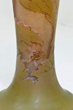 Monumental Vase, Sign: Gallé, Style: Jugendstil, Art Nouveau, Liberty, 1850