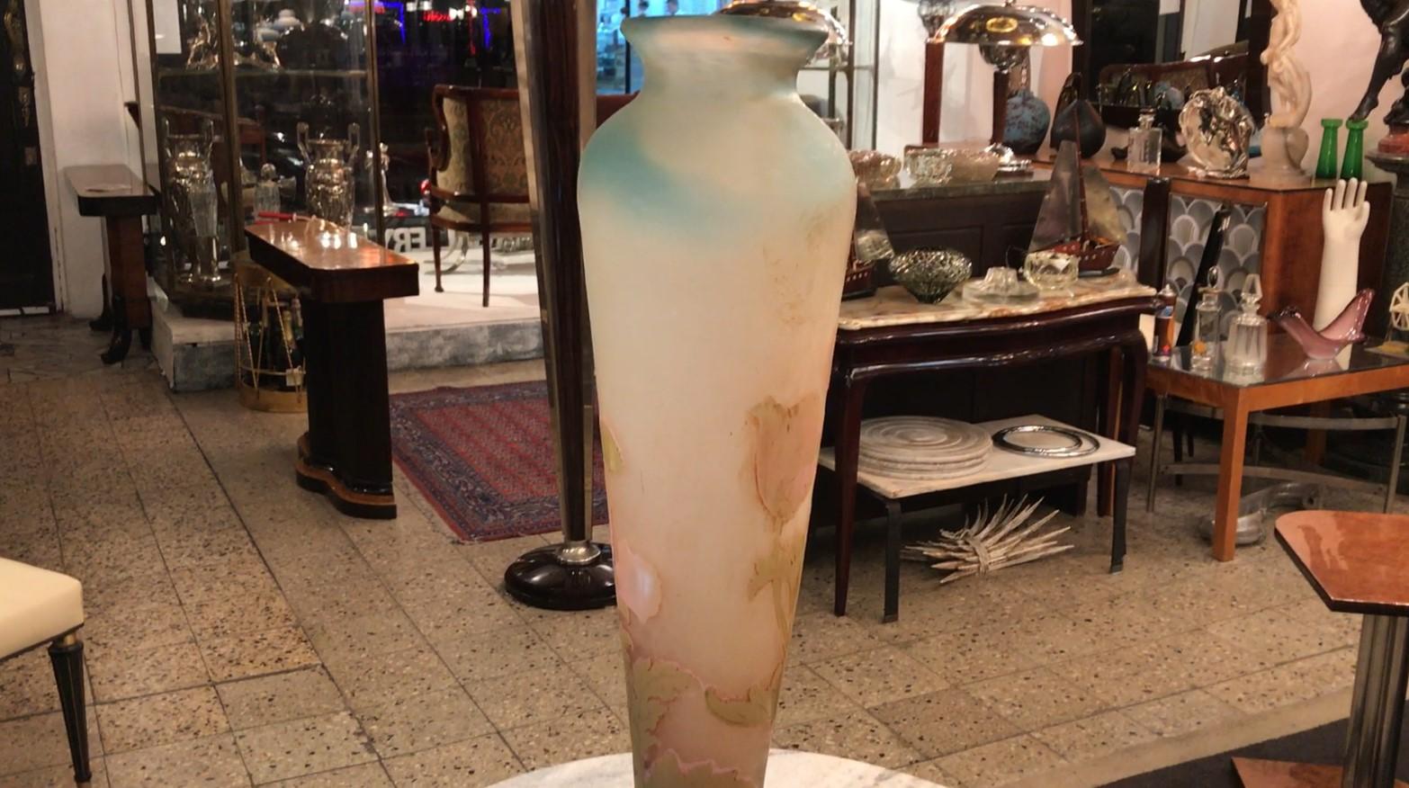 Vase monumental, Signe : Gallé, Style : Jugendstil, Art Nouveau, Liberté, 1850 en vente 1