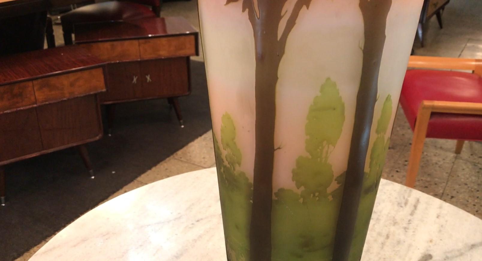 Vase monumental, Signe : Gallé, Style : Jugendstil, Art Nouveau, Liberty, 1905 en vente 4