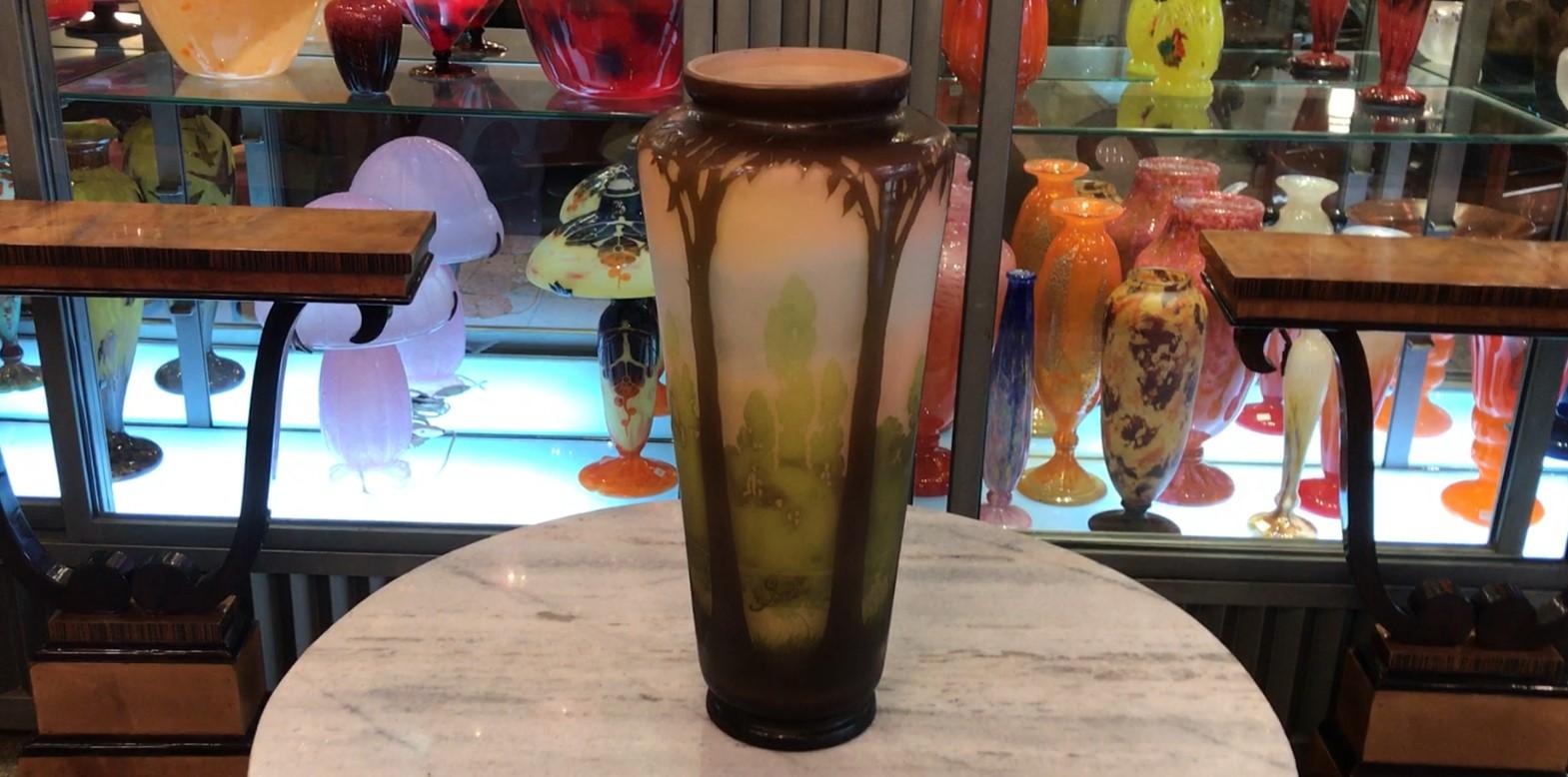 Vase monumental, Signe : Gallé, Style : Jugendstil, Art Nouveau, Liberty, 1905 en vente 7