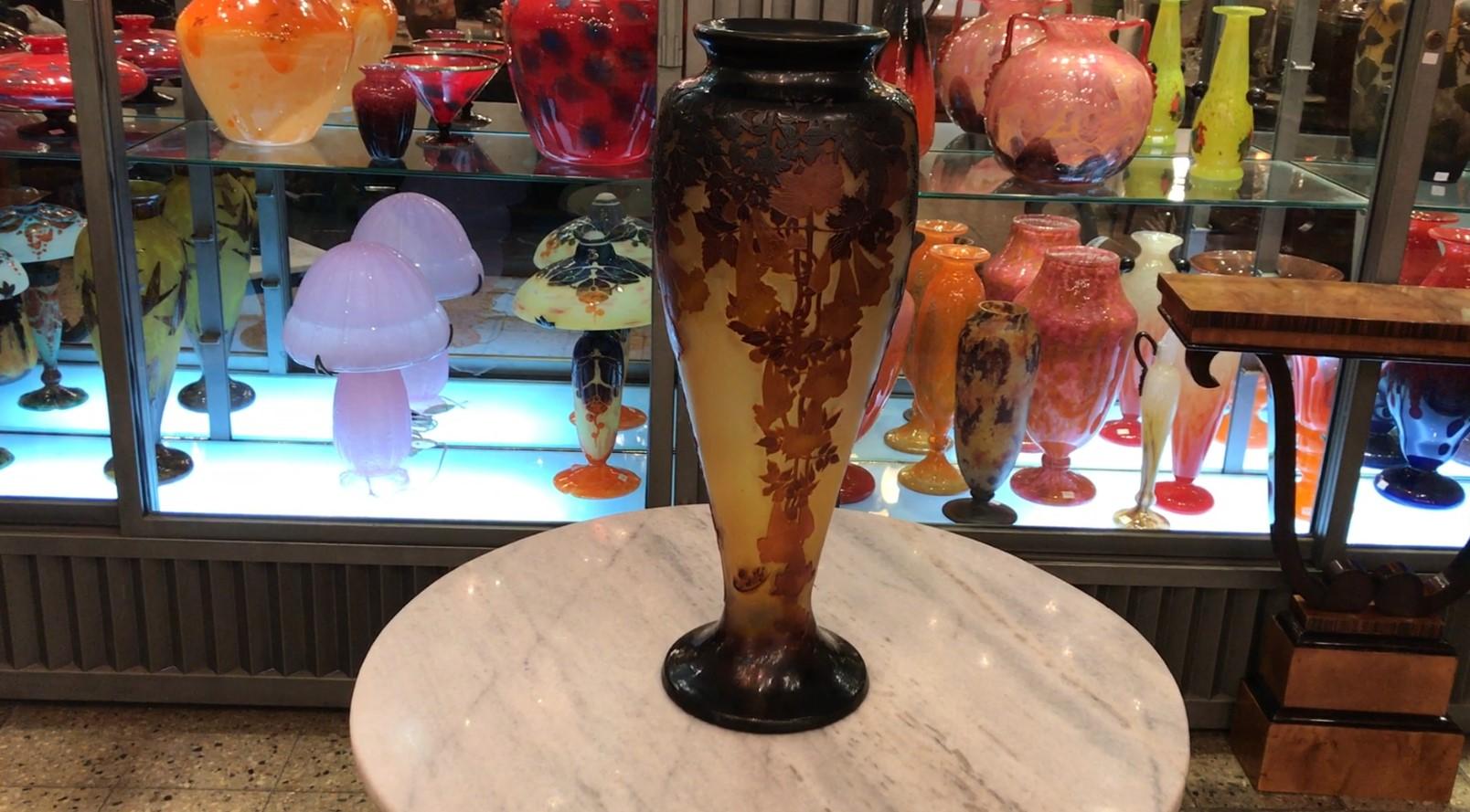 Vase monumental, Signe : Gallé, Style : Jugendstil, Art Nouveau, Liberty en vente 2