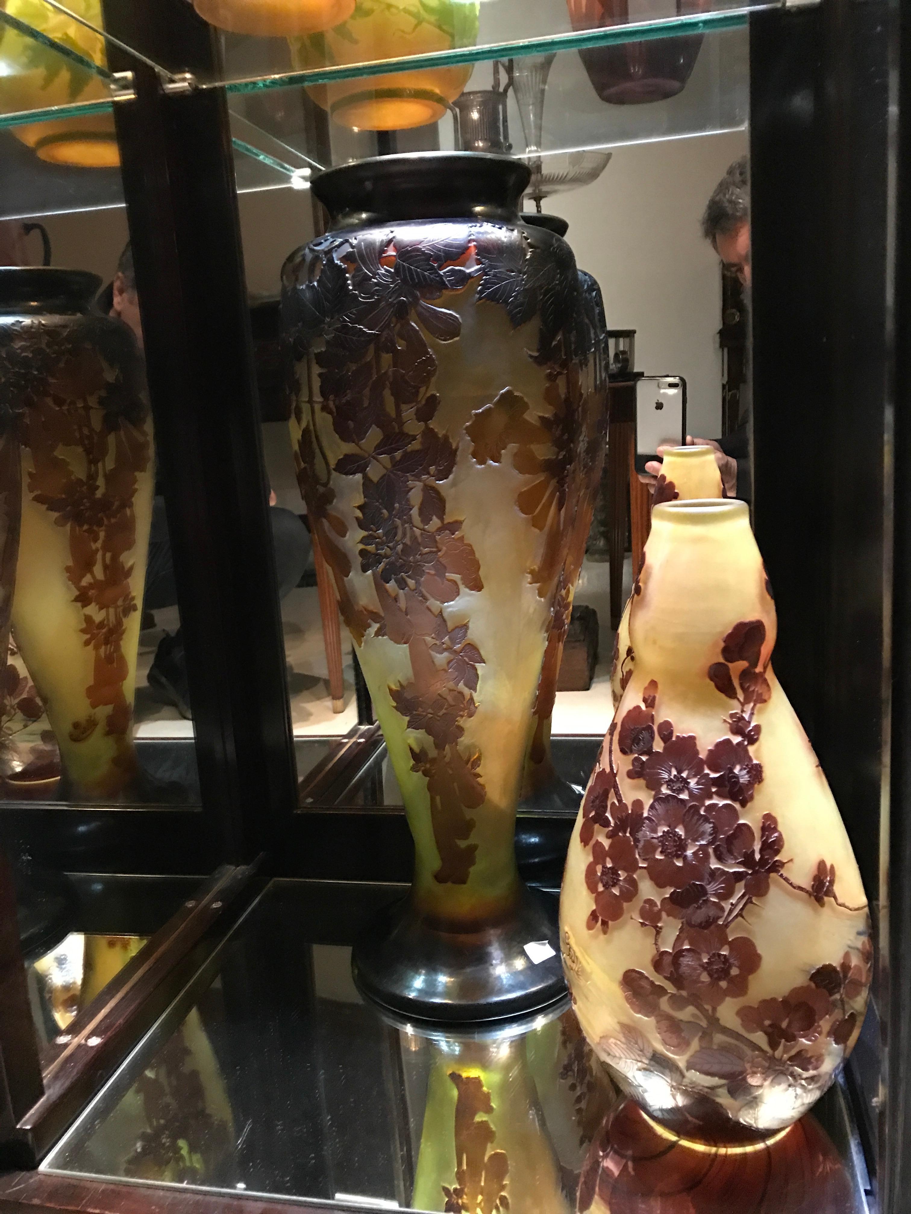 Art nouveau Vase monumental, Signe : Gallé, Style : Jugendstil, Art Nouveau, Liberty en vente