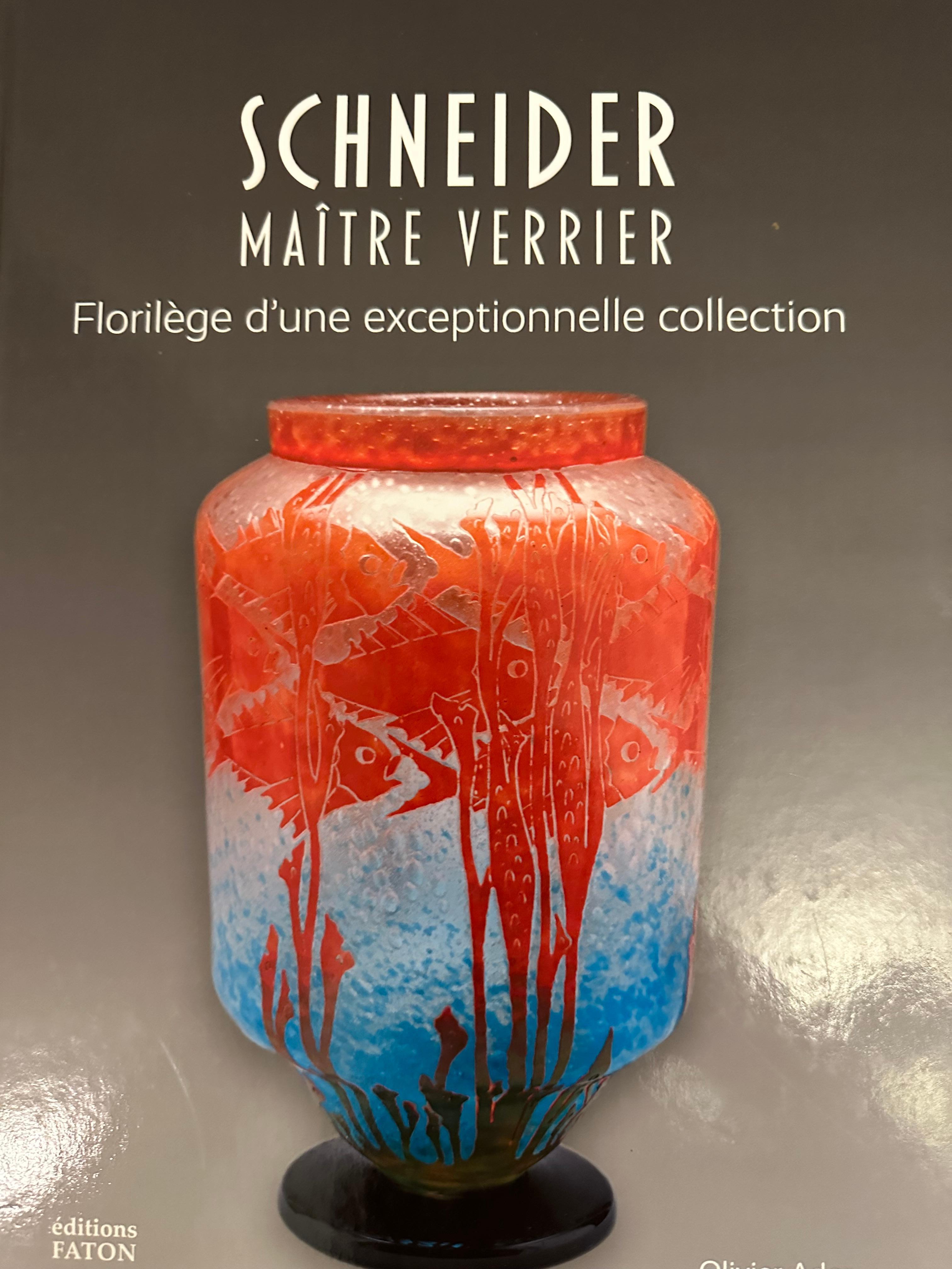 Vase Monumental Sign : Le Verre Francais France ( Decoration Halbrans ) en vente 11