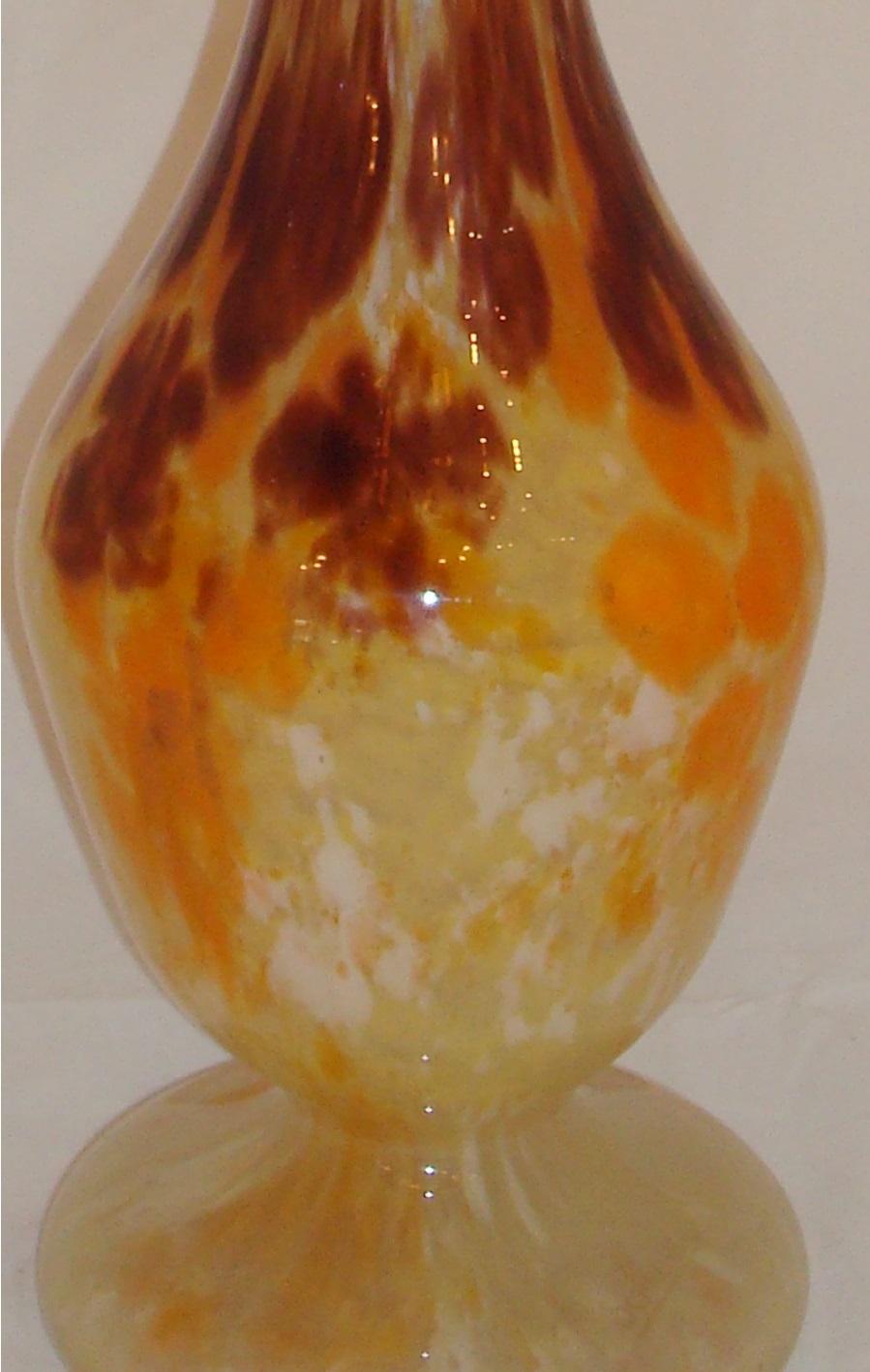 Vaso monumentale Segno: Schneider ( Decorazione Marbrines ), 1922, Stile: Art Deco in vendita 3
