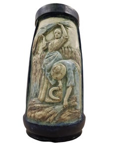 Monumental Vase / umbrella stand, Otto Elvir, Amphora, 1909 Art Nouveau, Austria