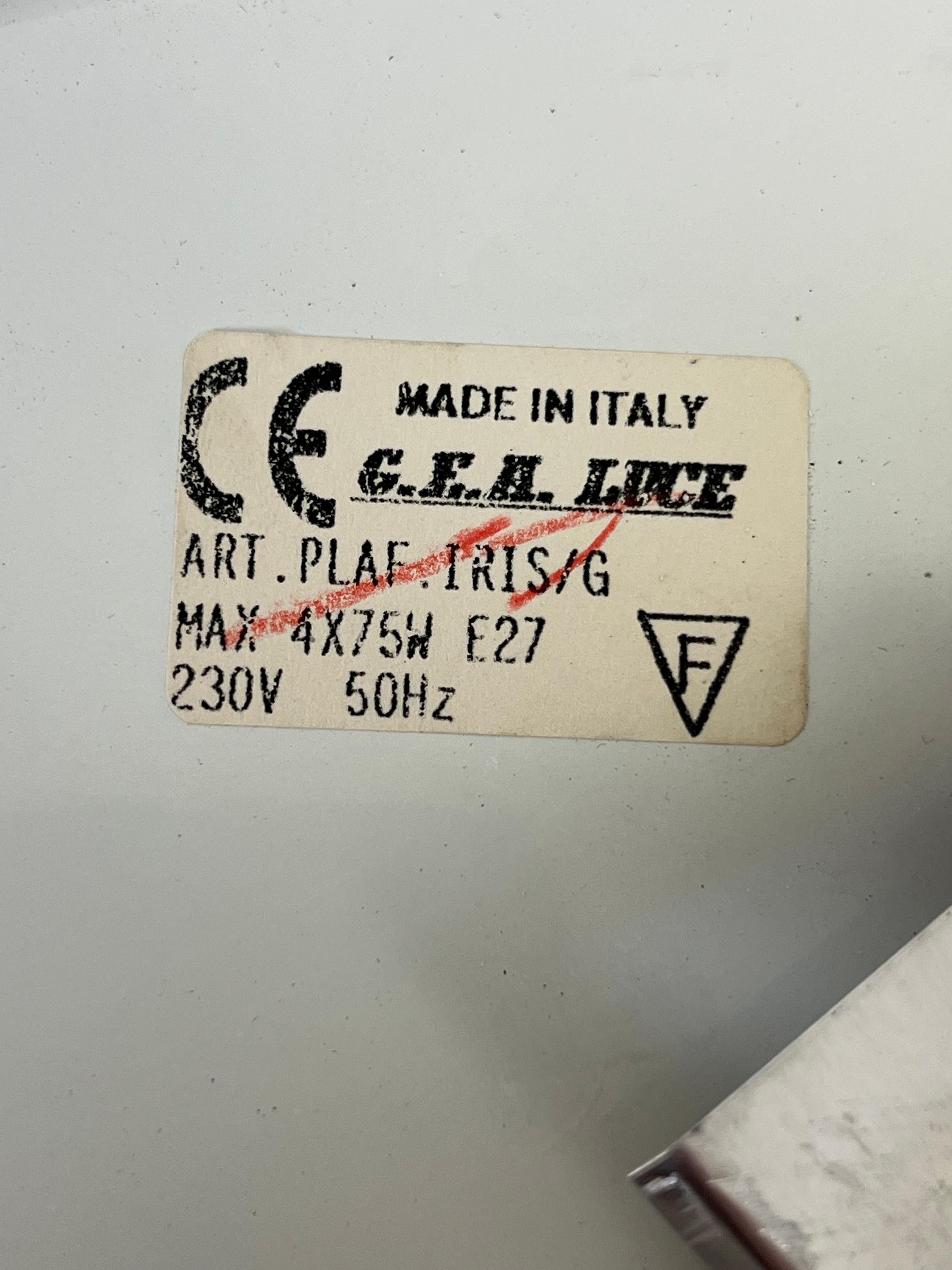 Lámpara de techo veneciana monumental de 4 luces de cristal de Murano, años 80 en venta 7