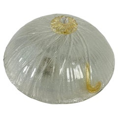 Monumental Venetian Ceiling Lamp 4-Lights Murano Glass, 1980s