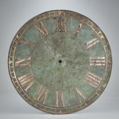 Monumental Verdigris Copper Clock Tower Clock Face