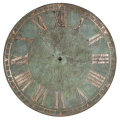 Monumental Verdigris Copper Clock Tower Clock Face