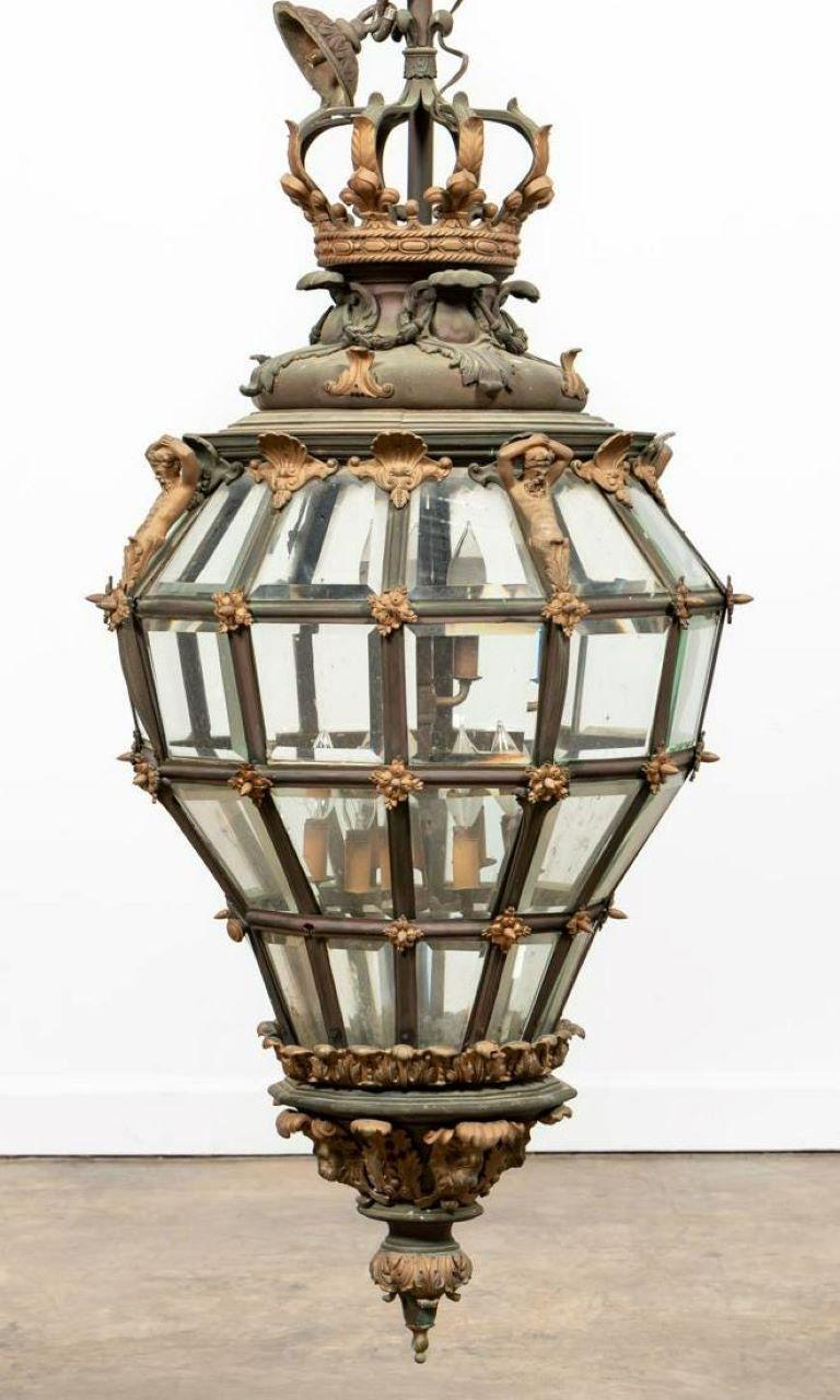 Monumental Versailles Style Lantern Chandelier For Sale 5