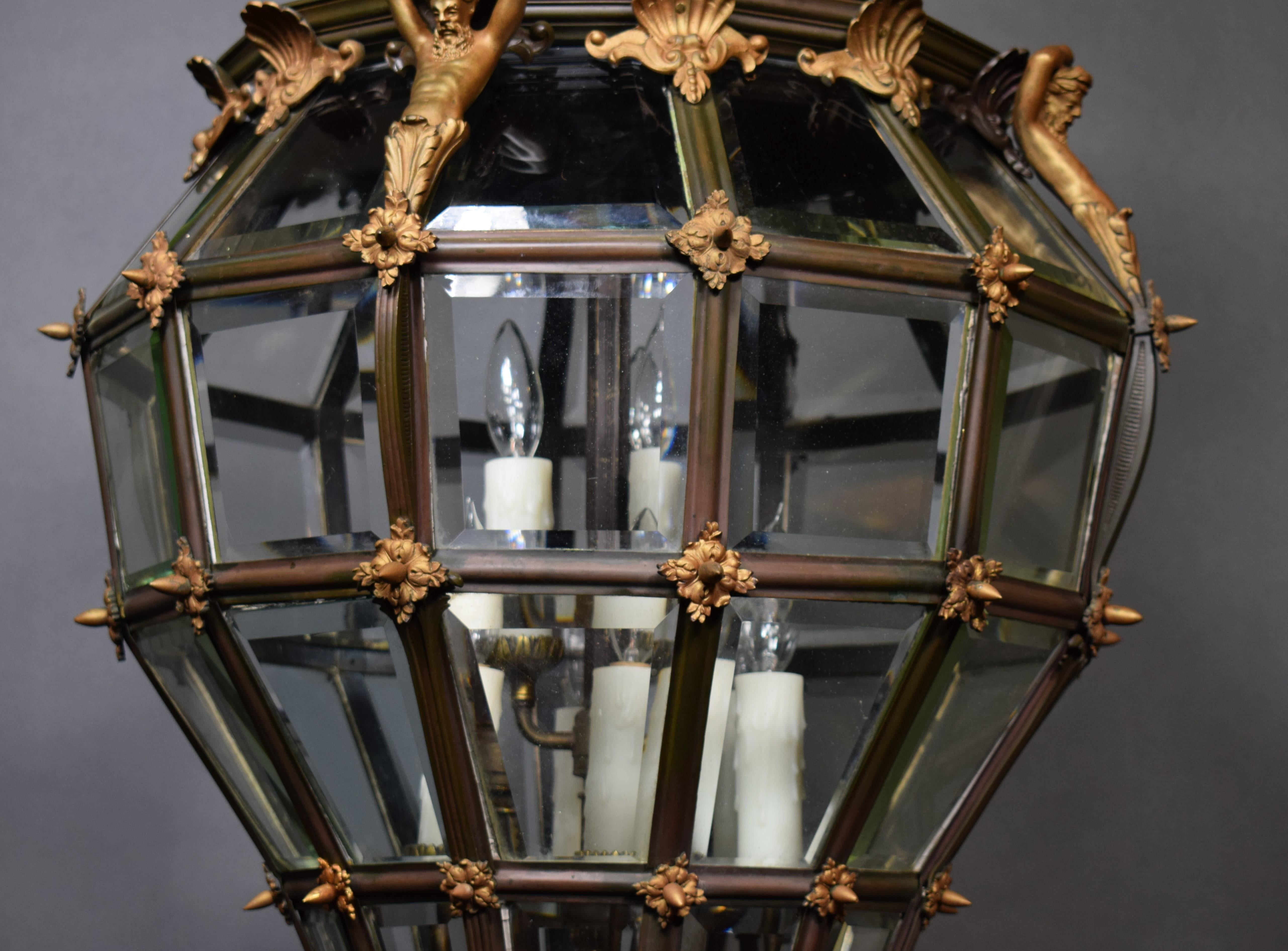 Monumental Versailles Style Lantern Chandelier In Good Condition For Sale In Atlanta, GA