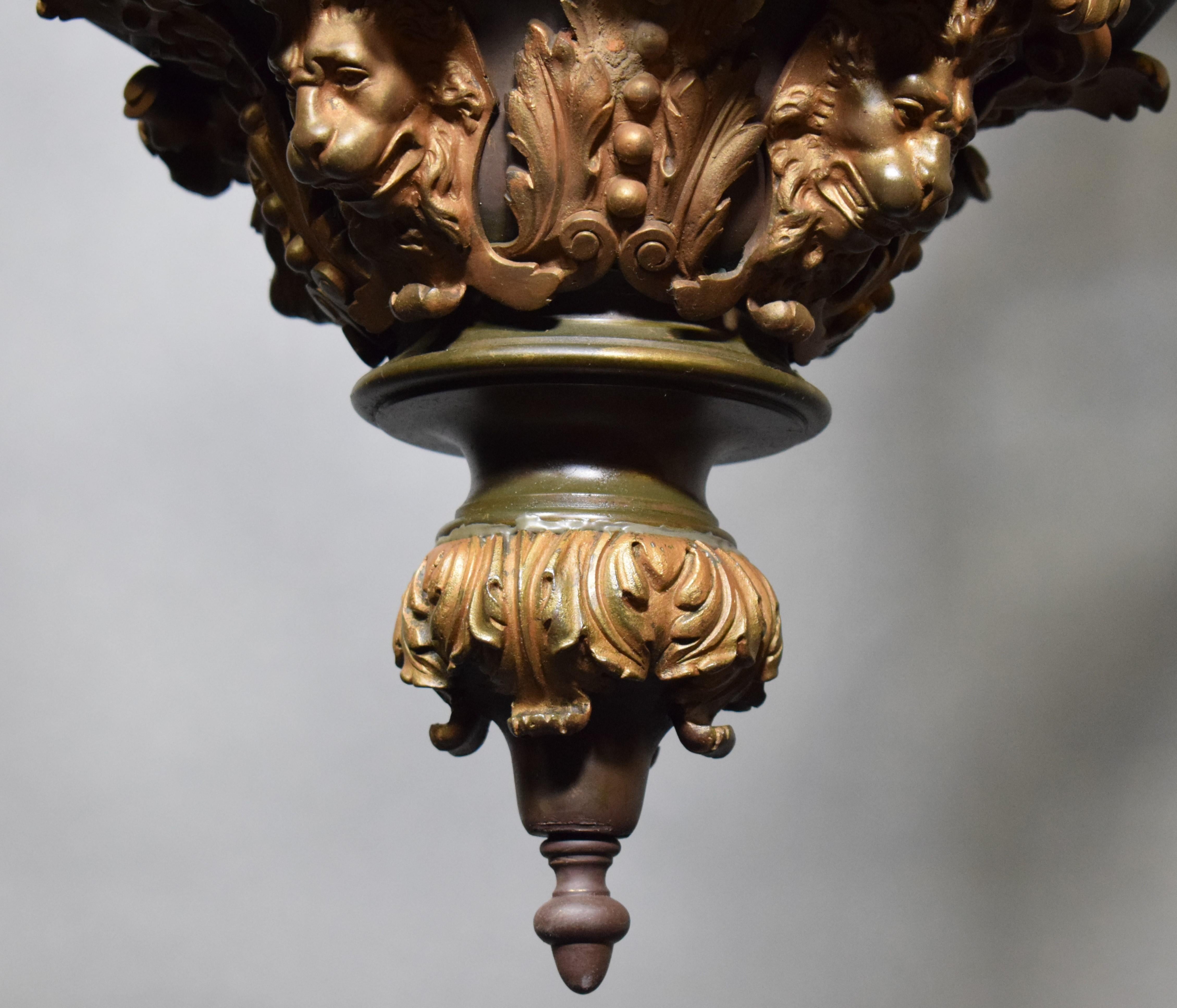 Bronze Monumental Versailles Style Lantern Chandelier For Sale