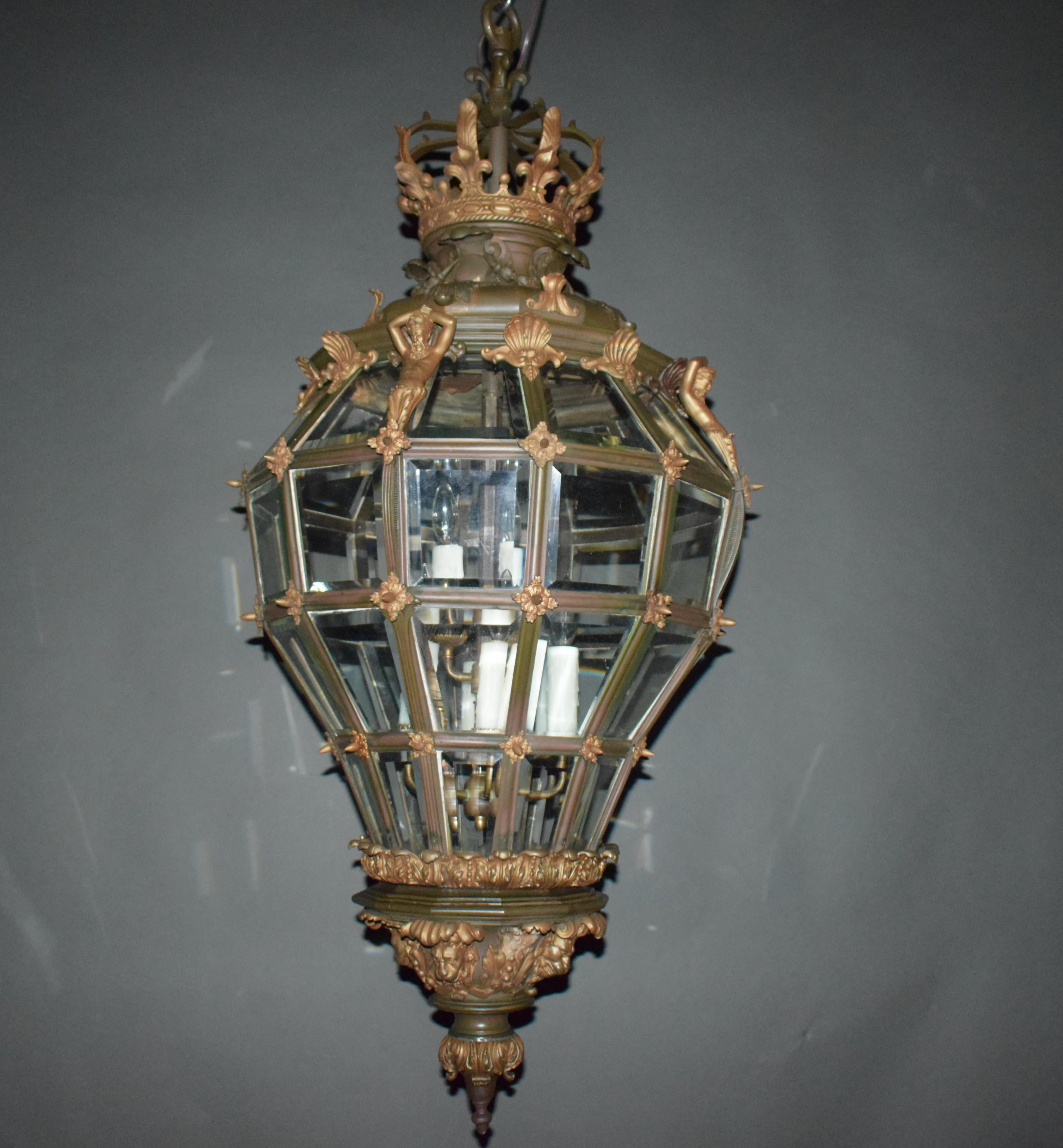 Monumental Versailles Style Lantern Chandelier For Sale 2