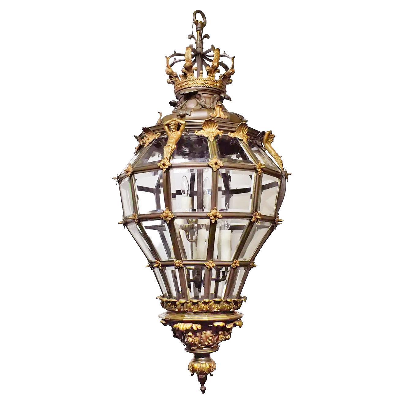 Monumental Versailles Style Lantern Chandelier For Sale