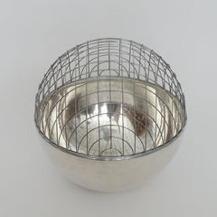 Monumental Vico Magistretti Magellano Silver Plate Flower Vase, 1971