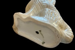 Monumental Victorian Era English Staffordshire Pottery Spaniel Dogs - Pair