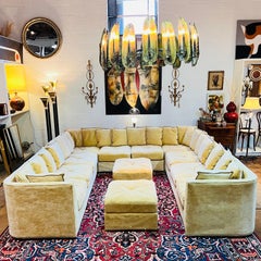 Monumental Vintage 12 Piece Sectional Sofa