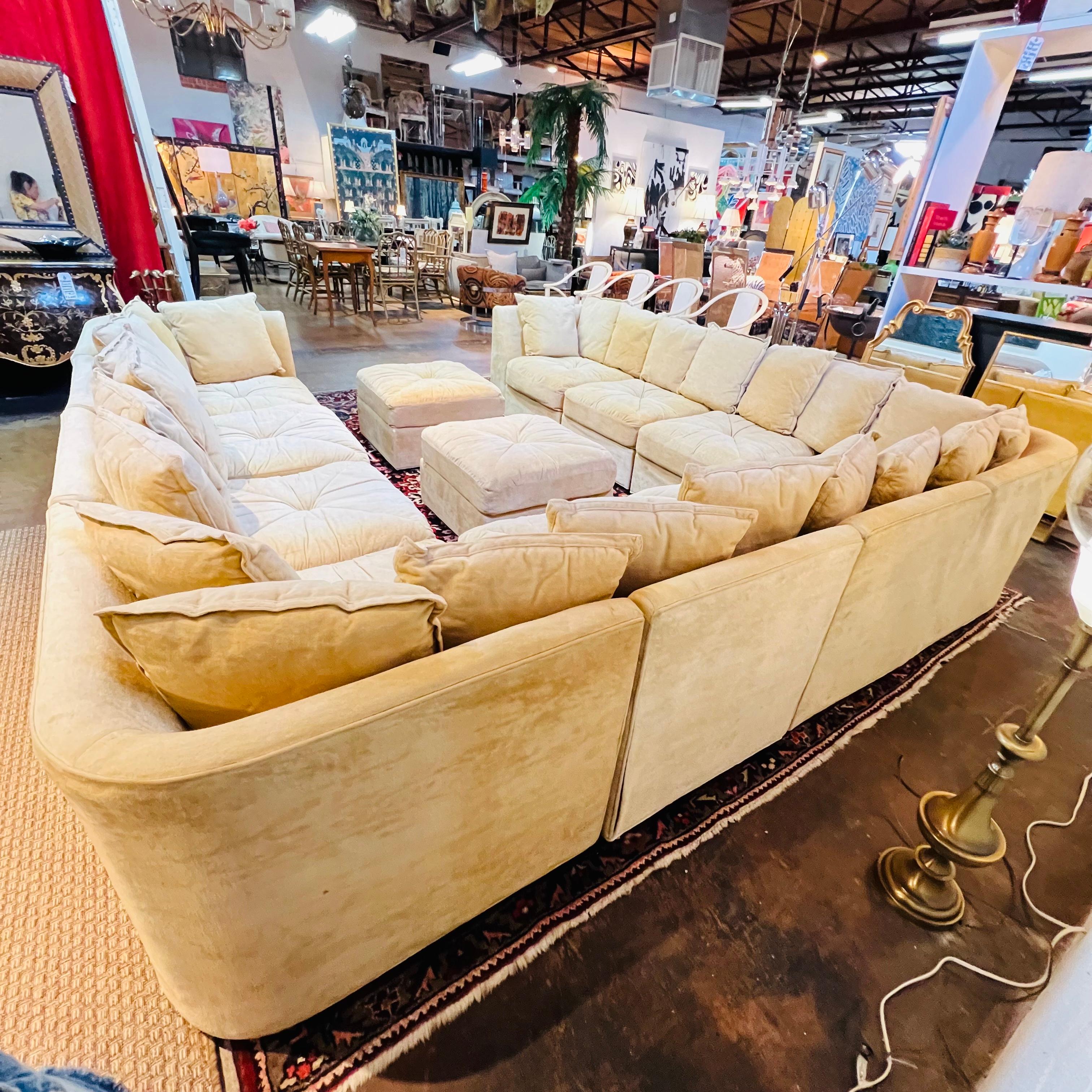 Fin du 20e siècle Monumental canapé sectionnel vintage 12 pièces en vente