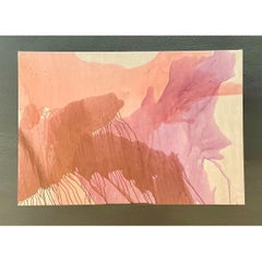 Peinture expressionniste abstraite vintage monumentale sur toile