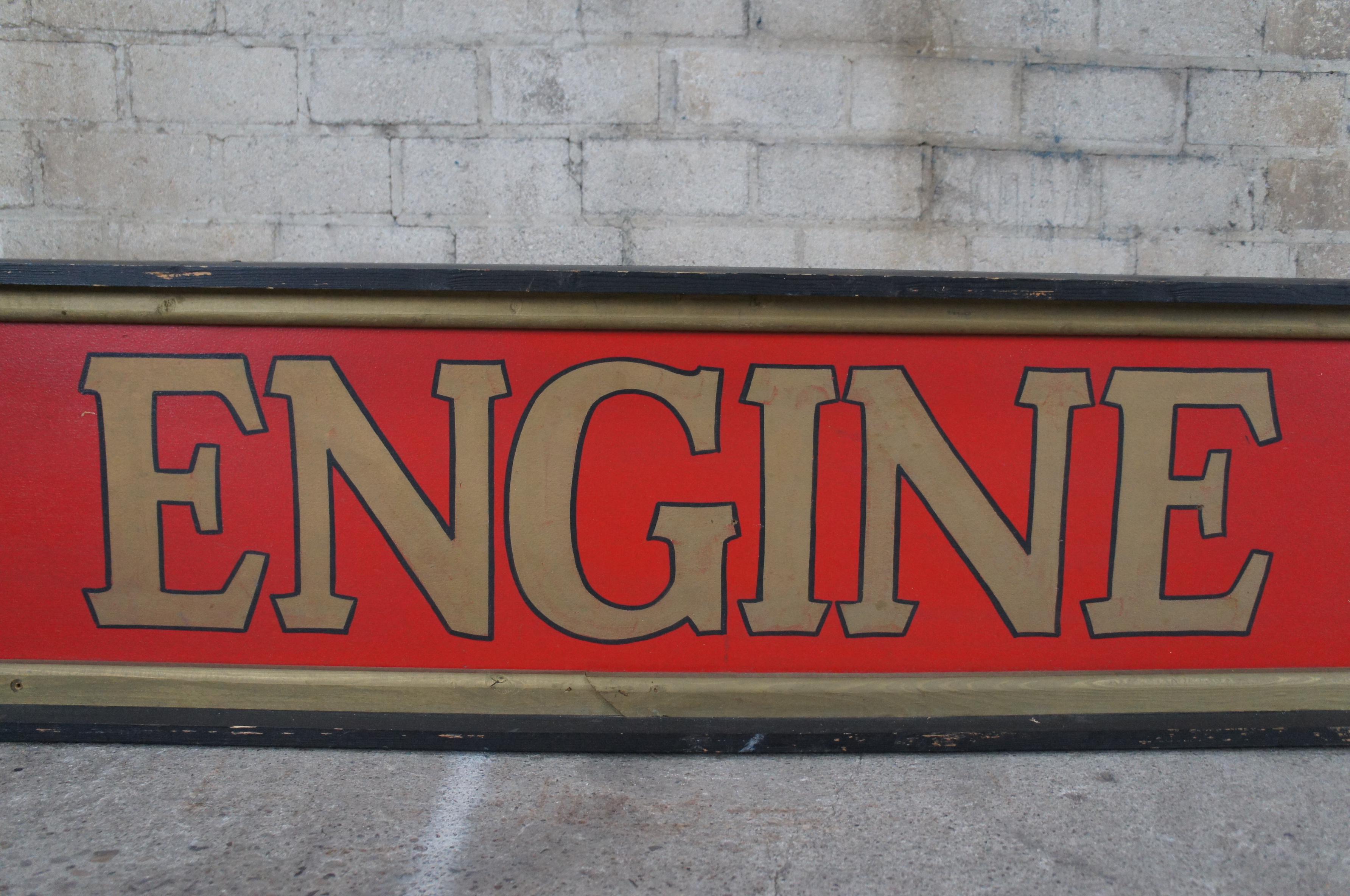20th Century Monumental Vintage Fire Engline No. 29 Firefighter Advertising Sign 146