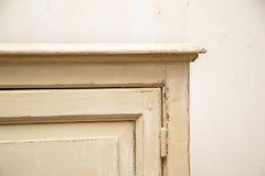 Fine and Large French Style Distressed Painted Wood Display Case