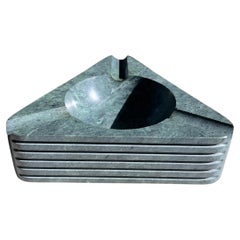 Monumental Vintage Italian Triangular Marble Ashtray by Calibri, 1970s