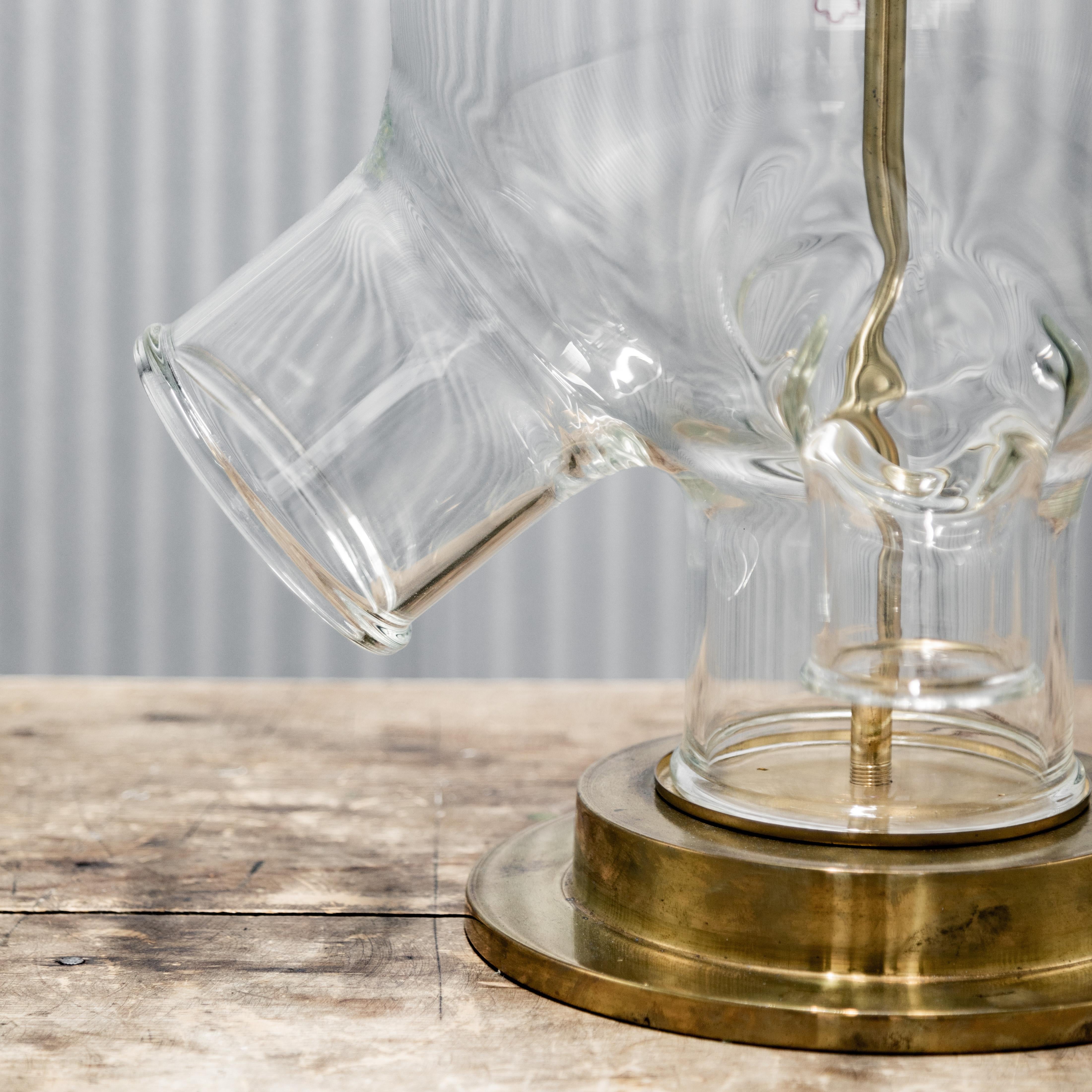 Monumental Vintage Lab Glass Table Lamp For Sale 6