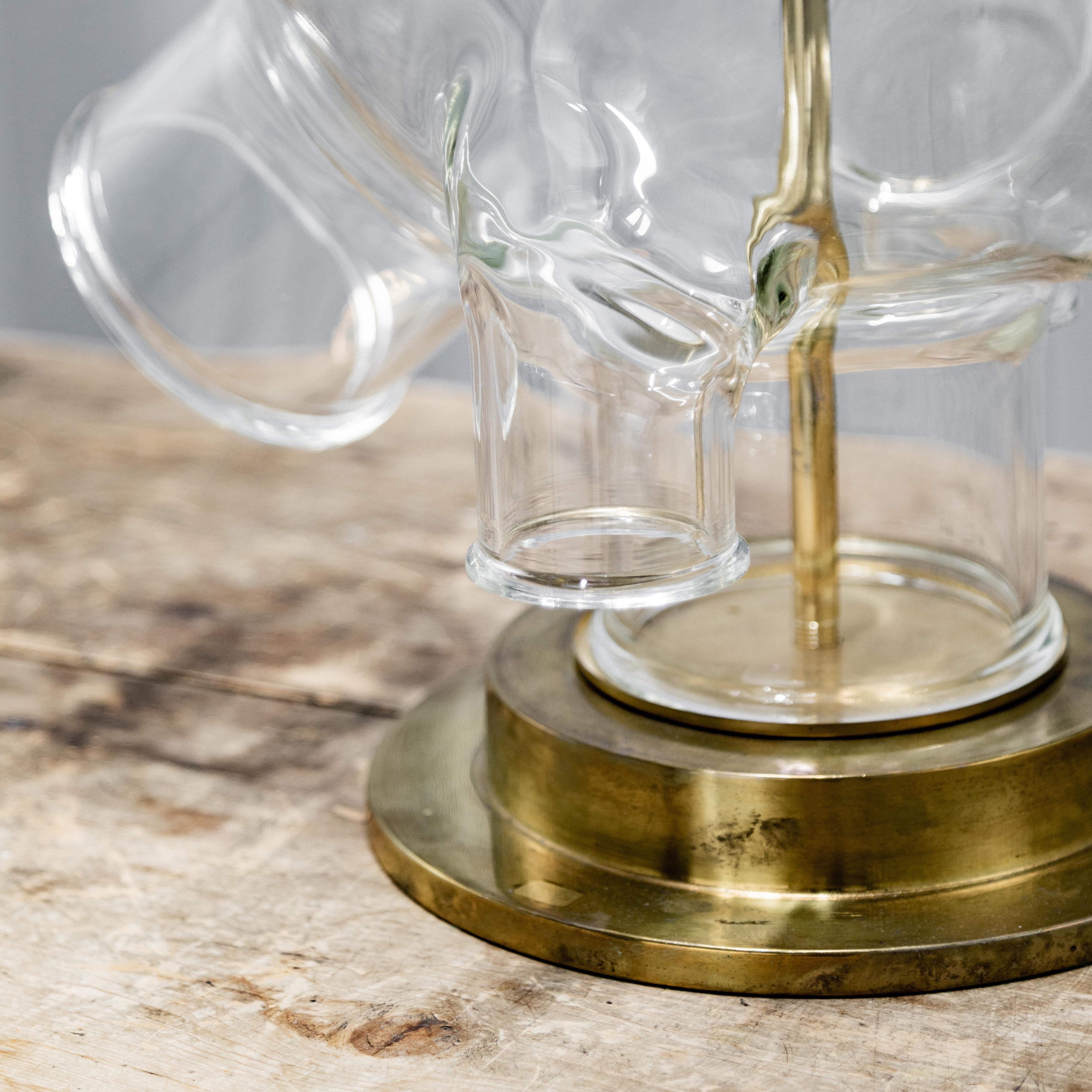 Monumental Vintage Lab Glass Table Lamp For Sale 7