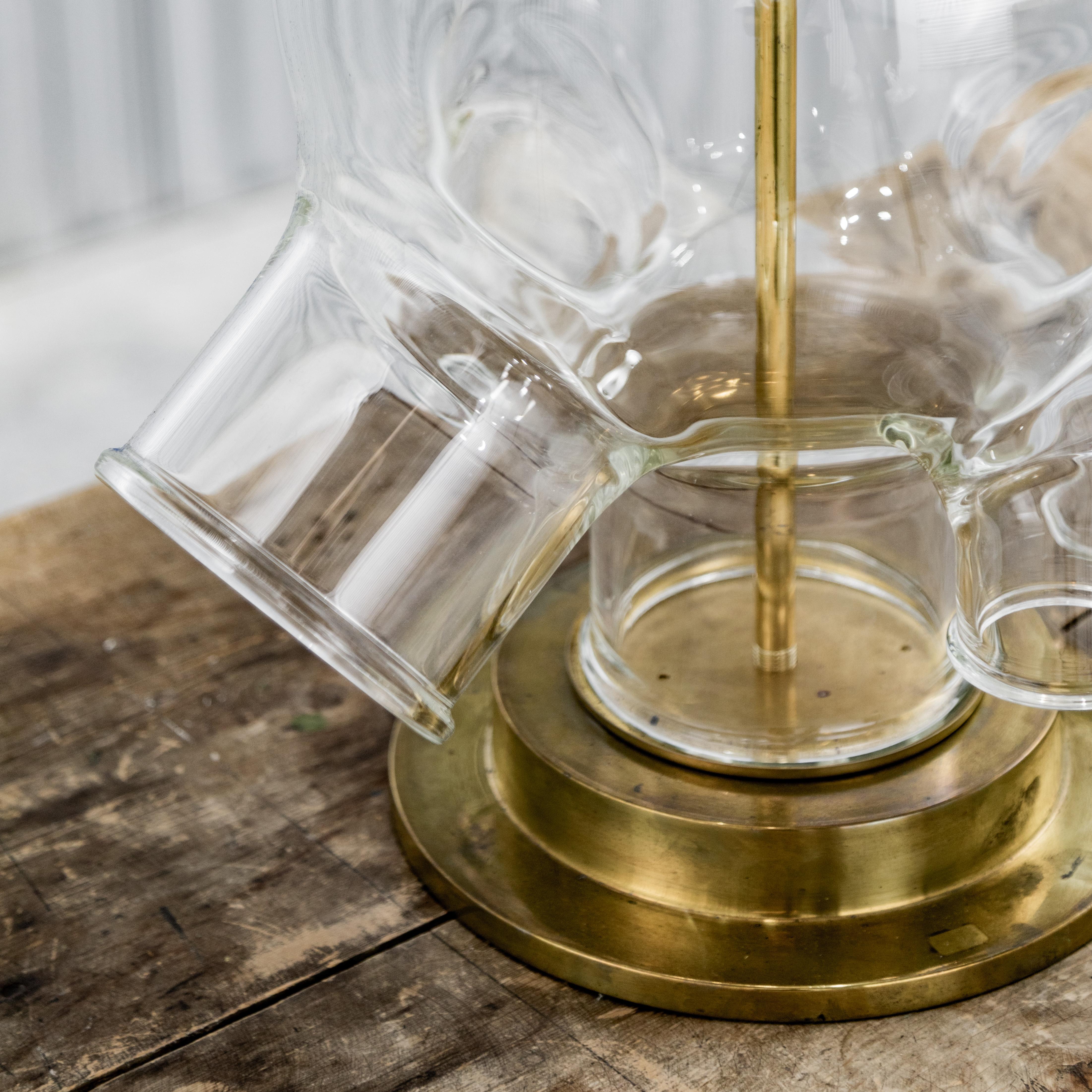 Monumental Vintage Lab Glass Table Lamp For Sale 1