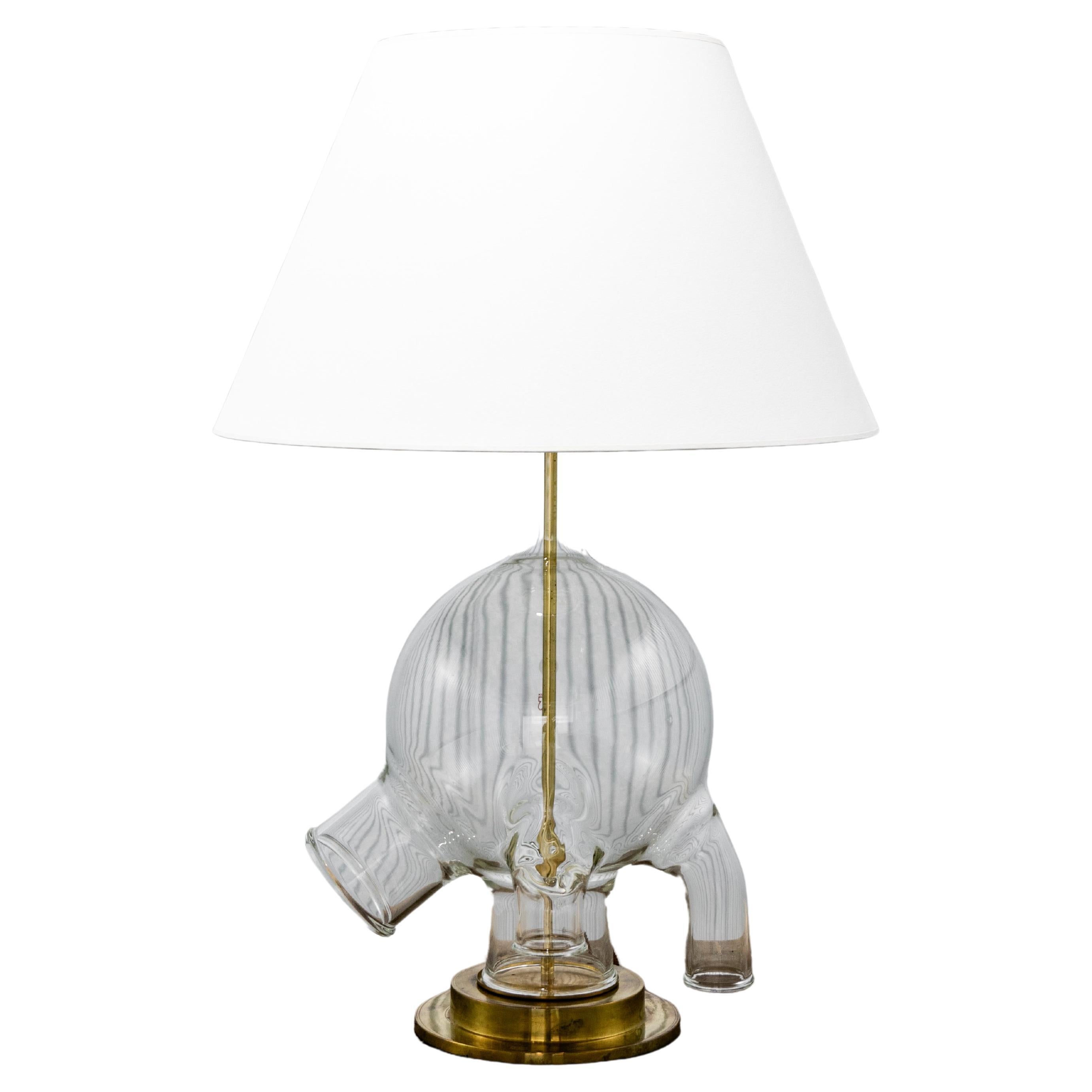 Lampada da tavolo in vetro Vintage Lab Monumental