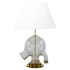 Monumental Vintage Lab Glass Table Lamp