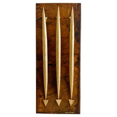 Monumental Vintage Metal Jean Jacques Argueyrolles Sculpture Wall Sconce