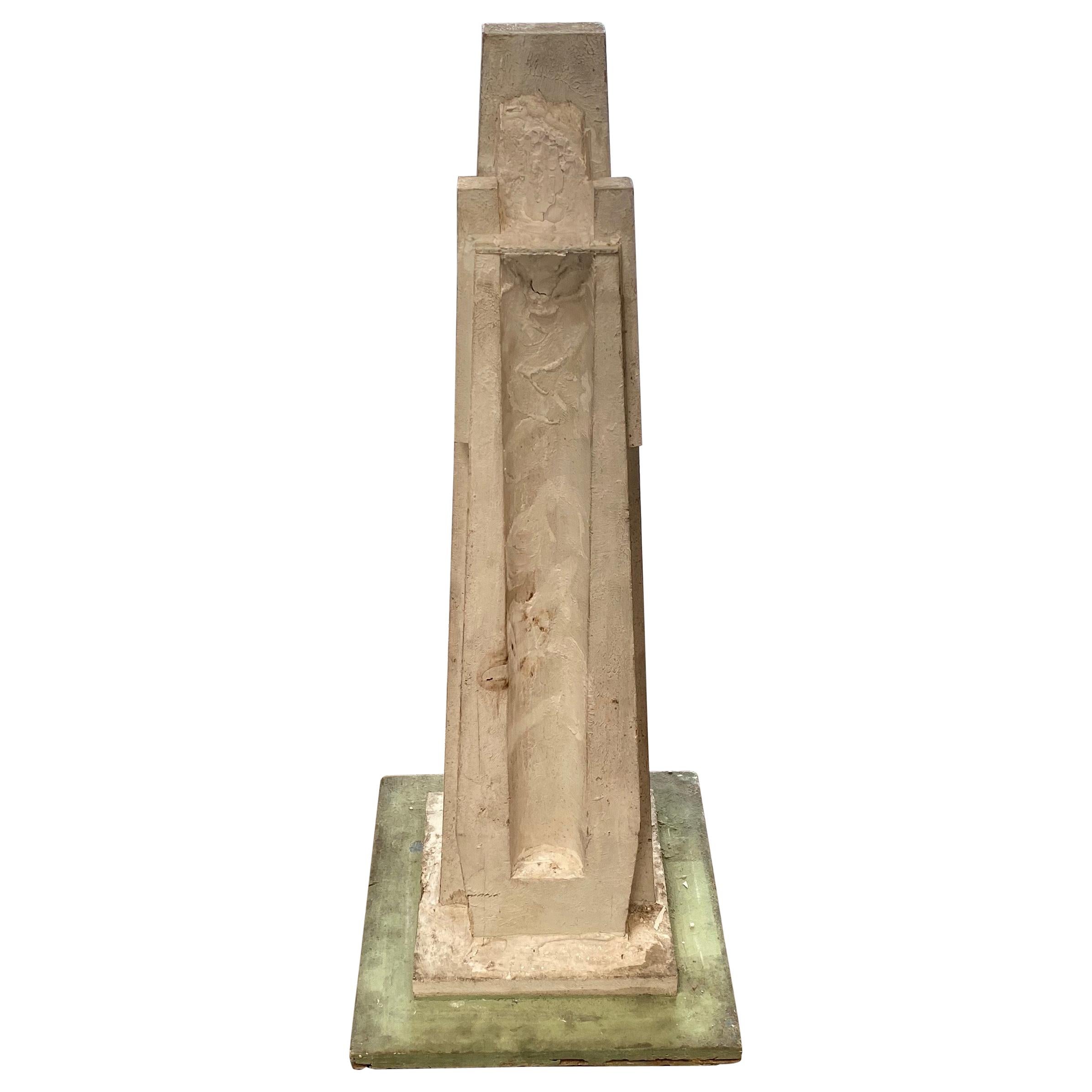 Monumental Vintage Statuary Obelisk, Italy, 1940s