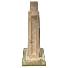 Monumental Vintage Statuary Obelisk, Italy, 1940s