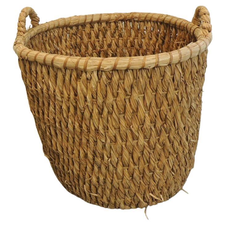 Large Scale Vintage Water Hyacinth Logs Basket