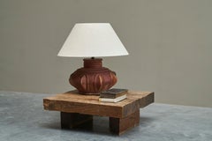 Monumental Wabi Sabi Style Studio Pottery Table Lamp