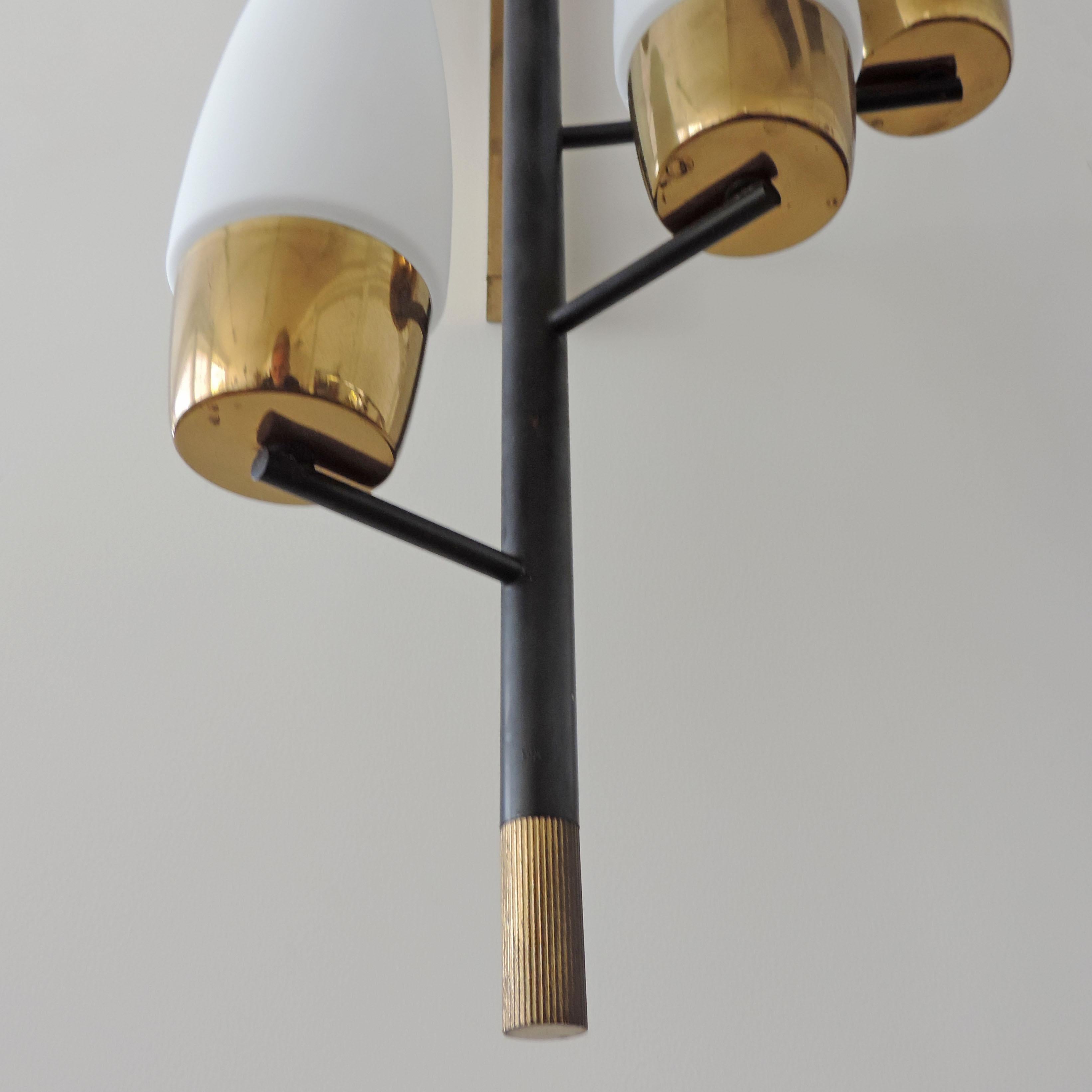 Mid-Century Modern Monumental Wall Lamp Attributed to Stilnovo, Italy, 1950s For Sale