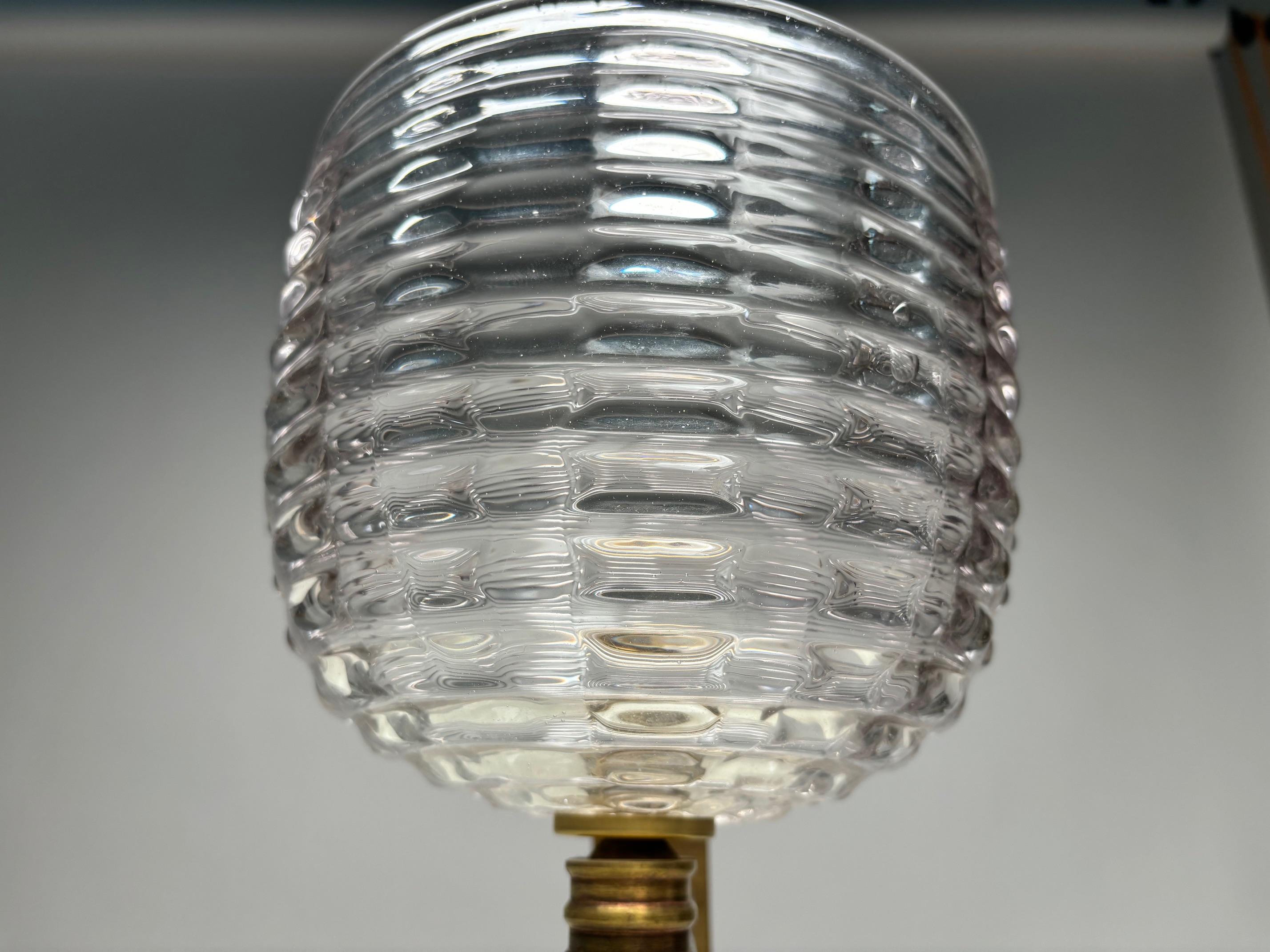 Monumental Wall light by Ercole Barovier  in blown Murano Glass and brass, Italy For Sale 2
