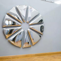Monumental Wall Sculpture 'Nucleus' by Zieta, Stainless Steel, D600